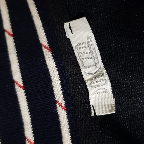 Dolcezza Long Fall Spring Vest Wearable Art / Sz S / Navy blue, white - Picture 11 of 17